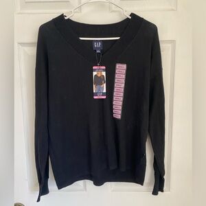 GAP Women's V-Neck Black Sweater
